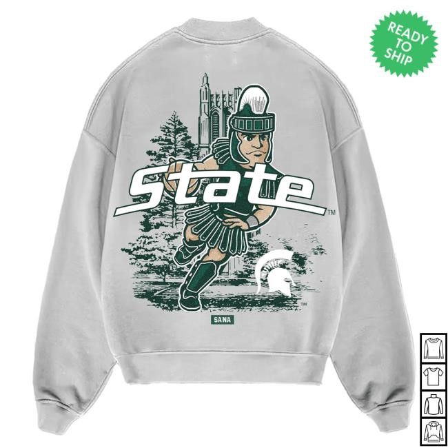 Spartan Fan Energy MSU Court Gladiator Green Hoodie Sana Detroit