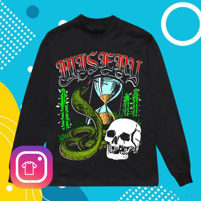 Official Misery Worldwide Misery Worldwide Time Kills Graphic Print Black Long Sleeve