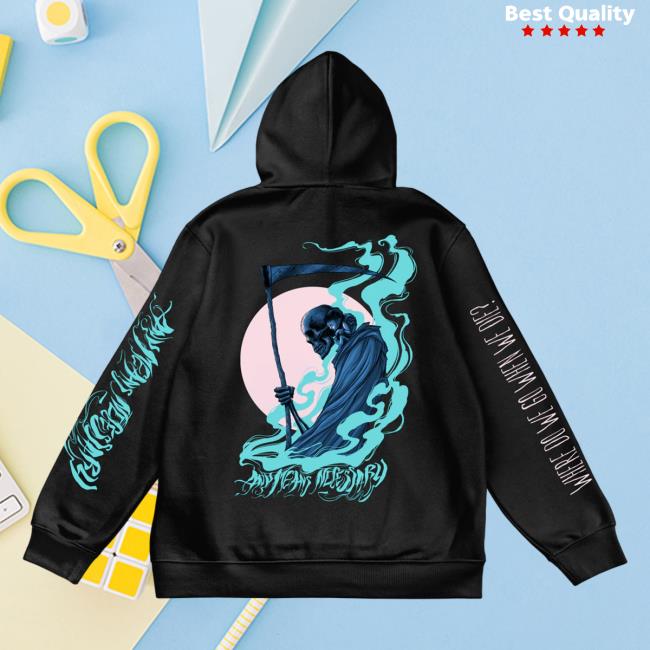 Official Any Means Necessary Clothing Where Do We Go When We Die? Back Home Of Course Hoody Black