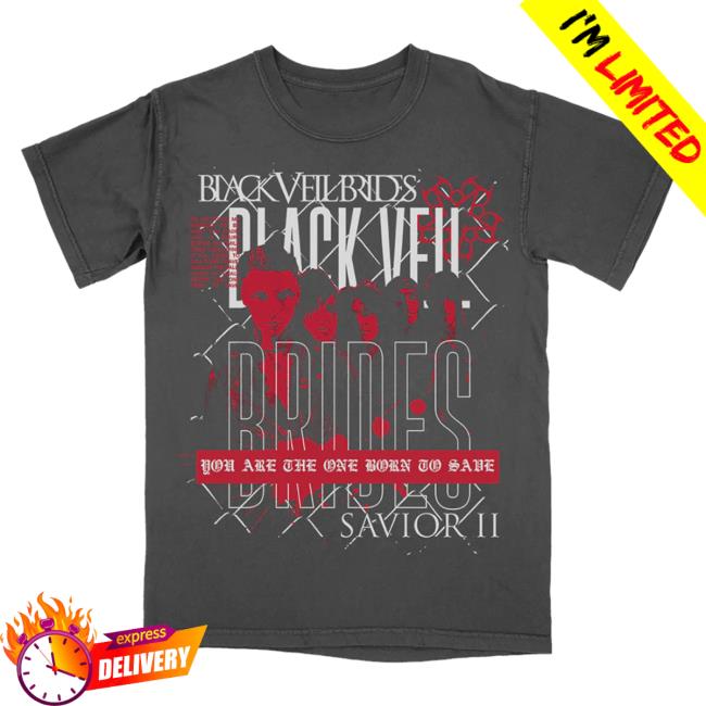 Official Black Veil Brides Merch Store Black Veil Brides SAVIOR II T Shirt Black Veil Brides Clothing Shop