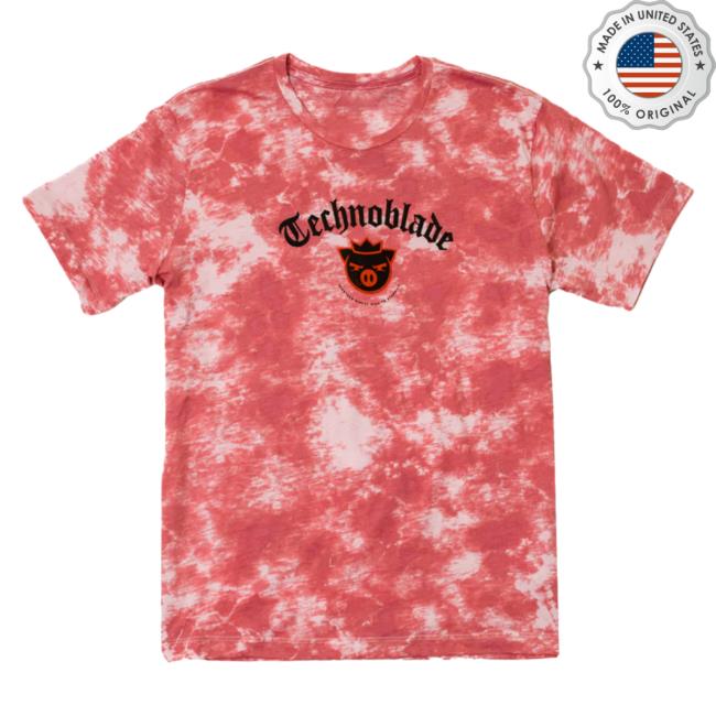 Official Technoblade Merch Store Shop To Eternity Tie Dye Attractive Shirt Pink Tie-Dye