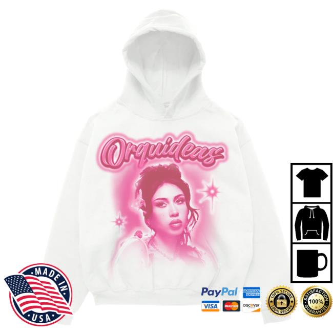 Official Kali Uchis Merch Store Kali Uchis White Orquídeas Portrait Pullover Sweatshirt Kali Uchis Clothing Shop KaliUchis ShopKaliUchis