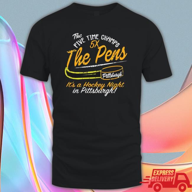 The Five Time Champs 5X The Pens Pittsburgh Penguins Hockey Hoodie The Five Time Champs 5X The Pens Pittsburgh Penguins Hockey Crewneck Sweatshirt