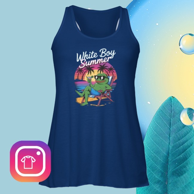 Official White Boy Summer Pepe Meme Racerback Basketball Jersey - White Boy