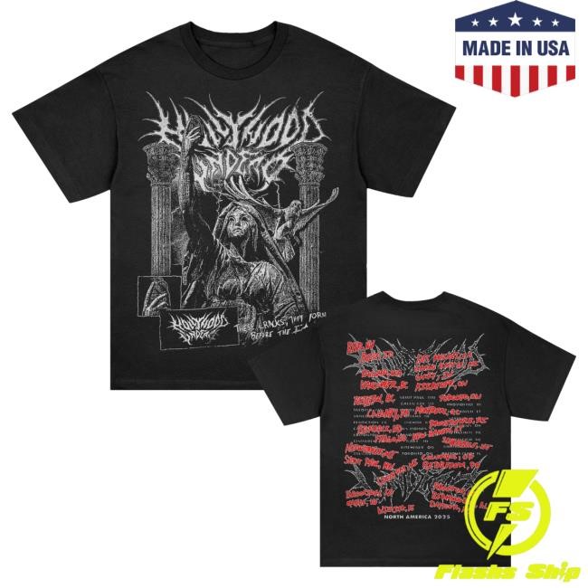 Hollywood Metal Logo 2025 Tour Hot Shirt (Black) Hollywood Undead Merch Store Official