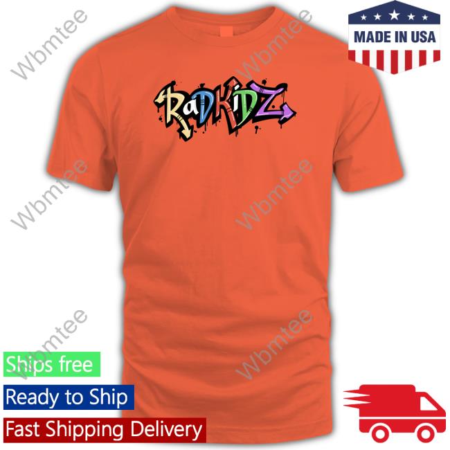 Neon Orange Radkidz Radffitti Tank Top Radkidz Clothing