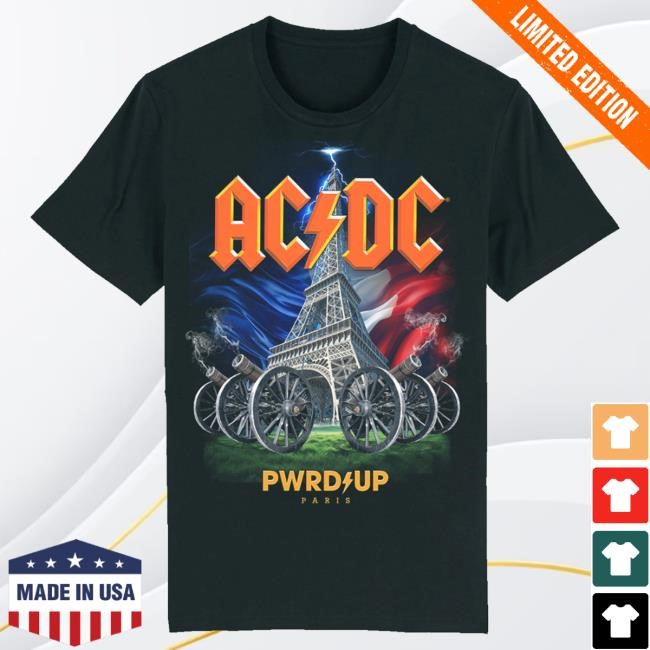 Official Ac Dc Merch Store AC/DC Paris 2024 Event Popover Shirt Ac Dc Shop Acdc Clothing