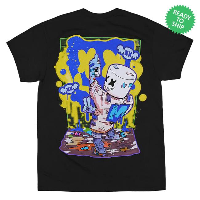 Official Marshmello Apparel Clothing Merch Store Marshmello Tagger Tee Marsh Mello Shop
