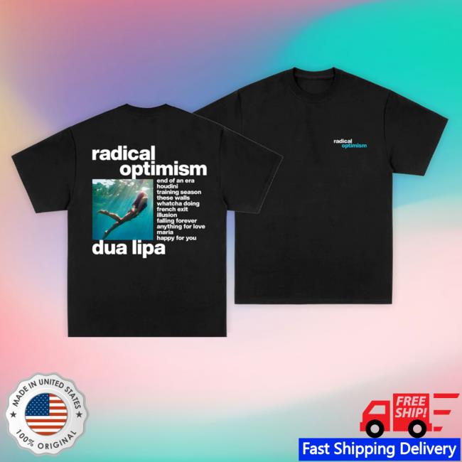 Official Ukshop Dualipa Store Merch Dua Lipa Adical Optimism Breast Logo Black Shirt