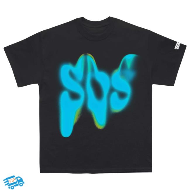 SZA Merchandise - SOS Blue Wavy Tour Shirt 2024