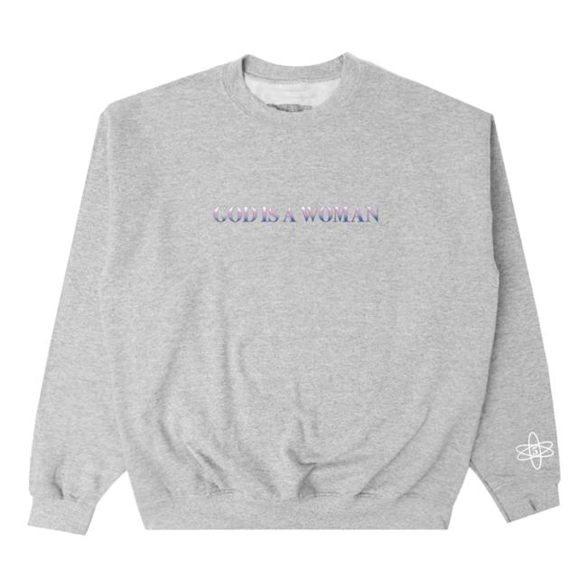 Ariana Grande Merch God Is A Woman Puff Print Crewneck