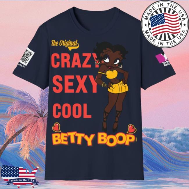 Betty Boop Crazy Sexy Cool T-Shirt Navy