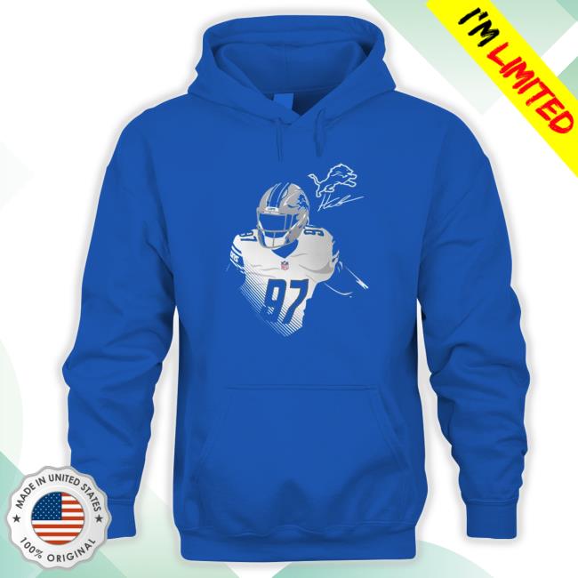 Aidan Hutchinson Detroit Lions Player Graphic Hoodie Aidan Hutchinson Detroit Lions Player Graphic T Shirts