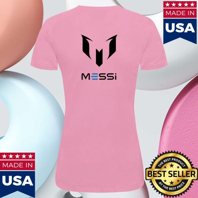 Official Messi Merch Store Lionel Messi Rosa/Vibe Messi Logo Women's T-Shirts Messi Clothing Shop