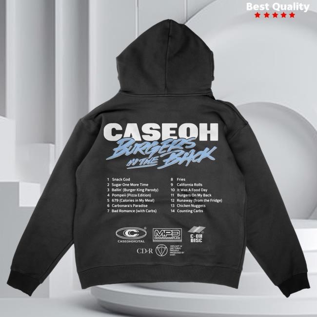 Official Caseoh Games Merch CaseOh's Burgers in the Back Popover Hoodie CaseohGames