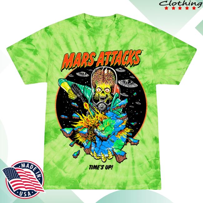 Official Cavity Colors Mars Attacks Time's Up 3D Tie Dye Tees Cavitycolors
