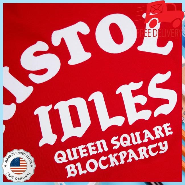 Official Idles Merch Store Shop Idles Band Queen Square Block Party Flocked Shirt
