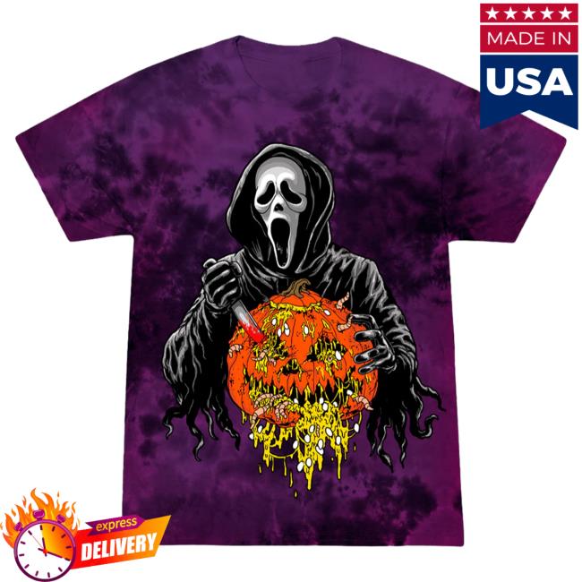Official Cavity Colors Ghost Face Creepy Carver 3D Tie Dye Tee Cavitycolors