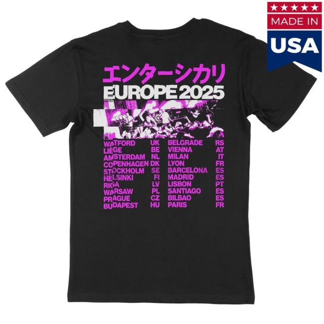 Official Enter Shikari Glitch Europe 2025 Tour Hot Shirt