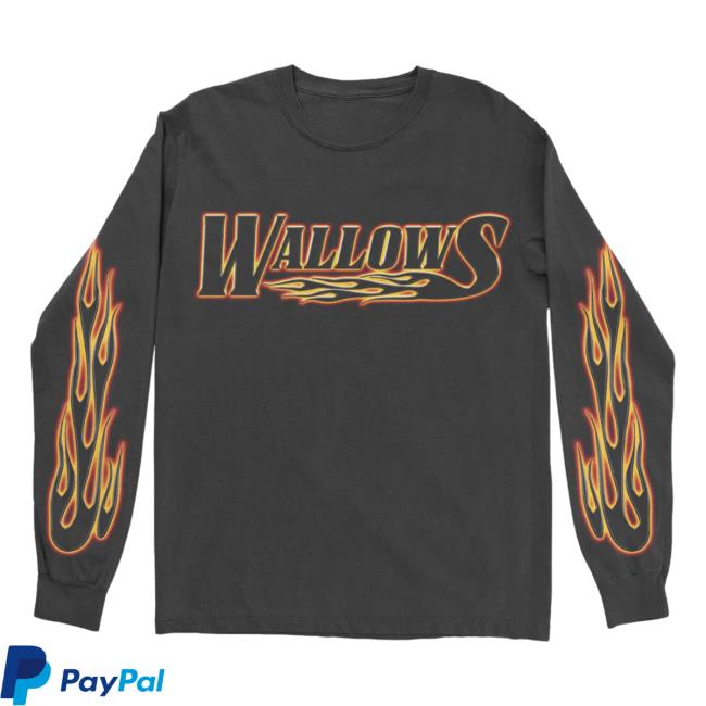 Official Wallows Merch Store Flames Long Sleeve Tee Shirt