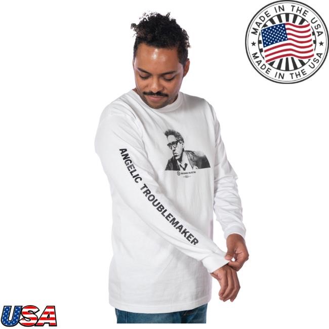 Official Democrat Merch Store Bayard Rustin Angelic Troublemakers Long Sleeve Tee Shirt Democrat Apparel Clothing Shop