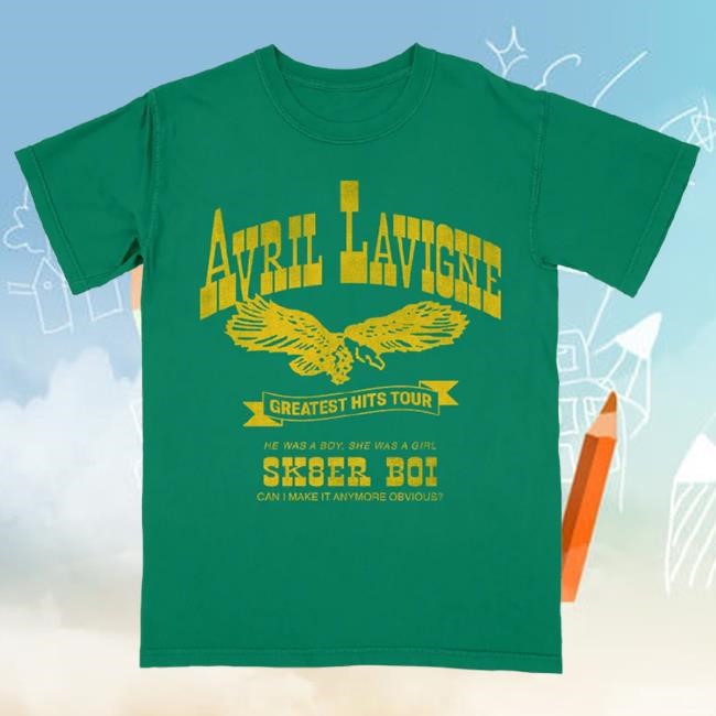 Official Avril Lavigne Merch Store Avril Lavigne Sk8er Boi Green Tees AvrilLavigne