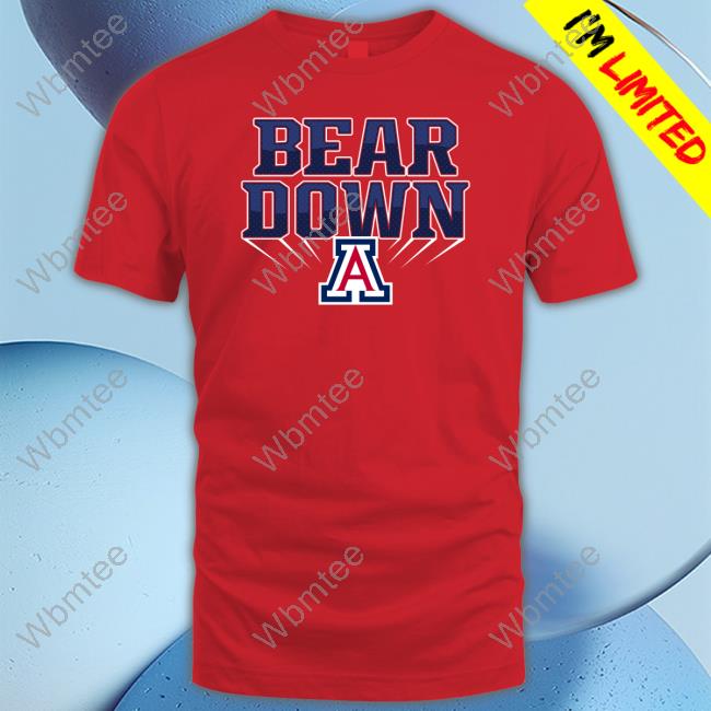 NCAA Merch Arizona Wildcats Bear Down Long Sleeved T Shirt