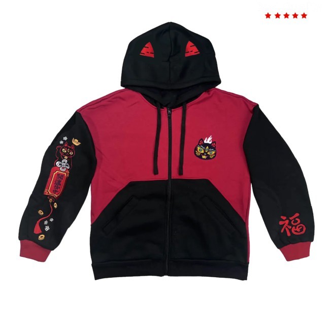 Official Lucky Cat Zip Up - Kinwamonster