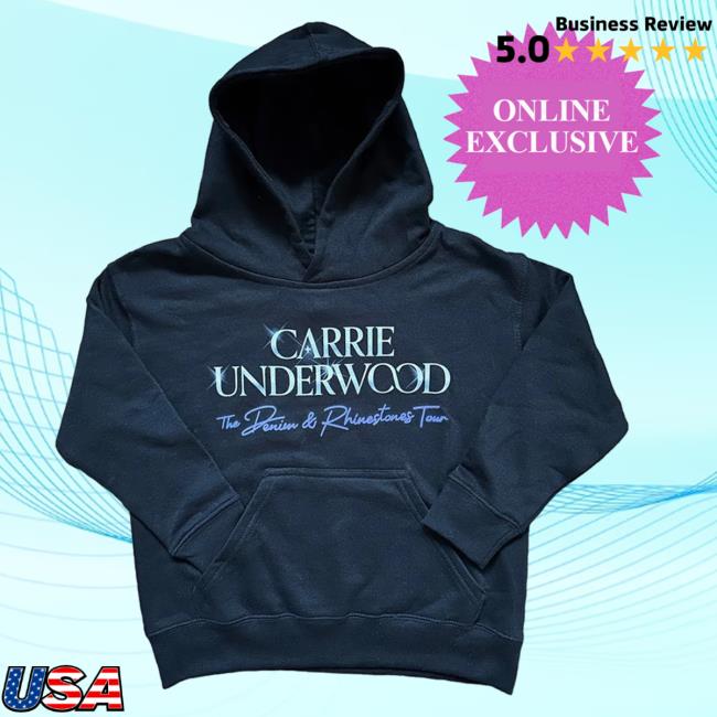 Official Carrie Underwood Merch Store Carrie Underwood Denim & Rhinestones Tour Hoody Carrie Underwood Clothing Shop