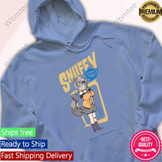 Snuffy Retro Raccoon Are You Lost Blue Crewneck Sweatshirt