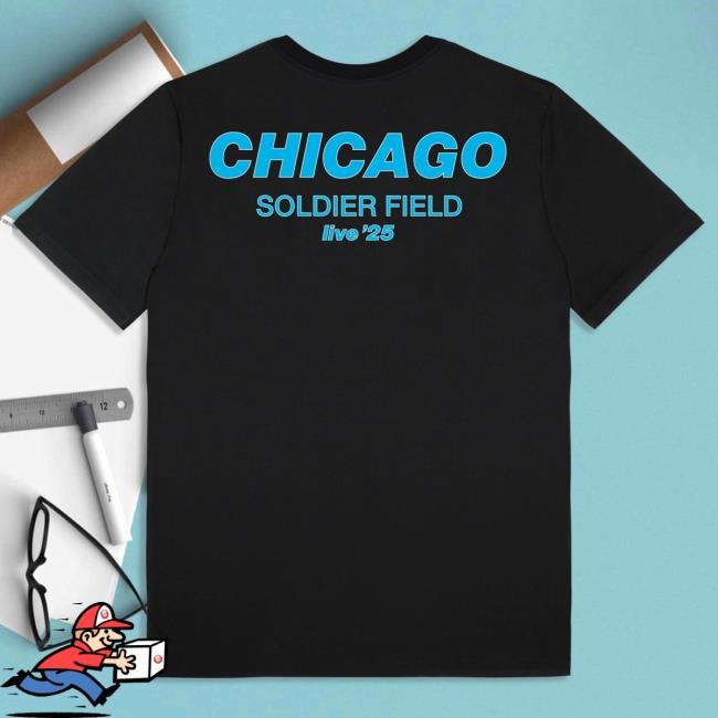 Official Oasis Tour Merch Live '25 Chicago Shirts Black