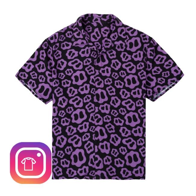 Purple Patterned Button Up – Ranboo