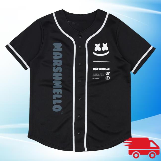 Official Marshmello Apparel Clothing Merch Store Marshmello Mello Gang Gang Baseball Jersey 30 New Shirt Black Marsh Mello Shop