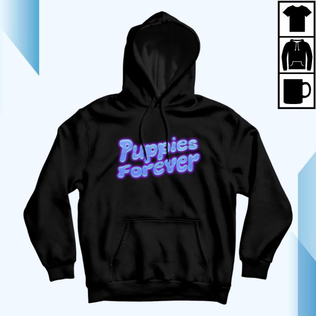 Official Dirty Hit Store Puppies Forever Black Hooded Sweatshirt Dirtyhit