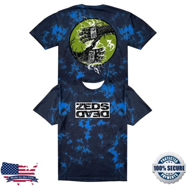 Official Zeds Dead Merch Zeds Dead - Hot To Touch - Tie Dye Shirt 2024 Zeds Dead Apparel Clothing Shop ZedsDead