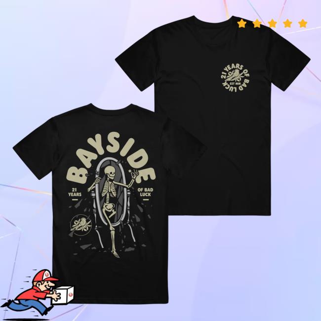 Official Bayside Merch Mirror Black New Shirt