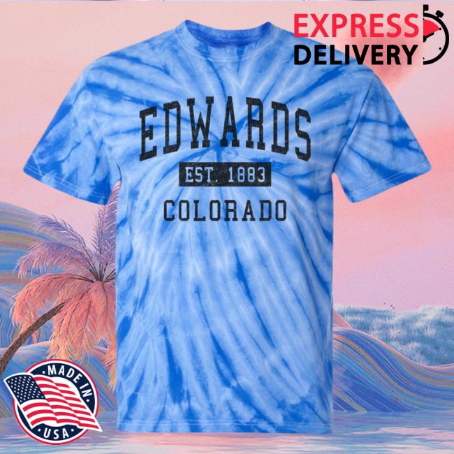 Official Hometown Apparel Edwards Colorado Classic Established Tie-Dye Cyclone Pinwheel Shirt 3D All-Over Printed