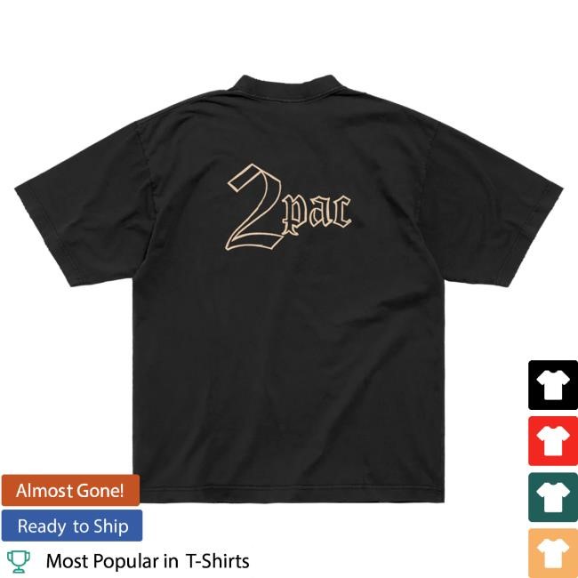 Official Tupac Shakur Merch Store 2Pac Depths of Solitude Black Tshirt