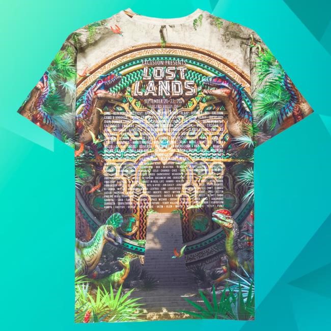 Official Excision Merch Lost Lands 2024 Sublimated Lineup Hoodies