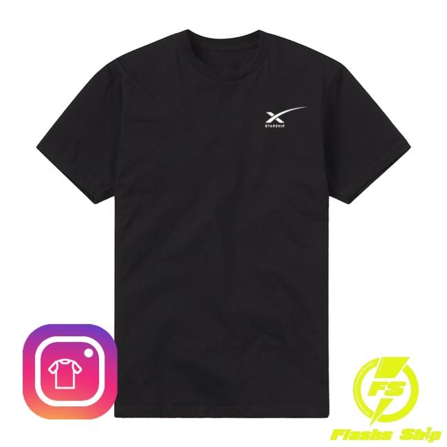 Official Spacex Store Merch Unisex Starship Flight 3 Short Sleeve Shirt