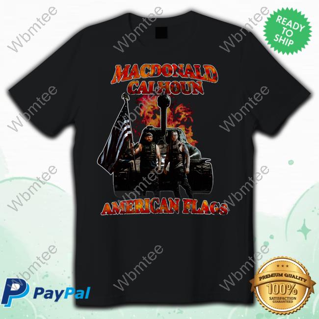 Hangover Gang Merch Macdonald Calhoun American Flags Hoxaval Retro Shirt