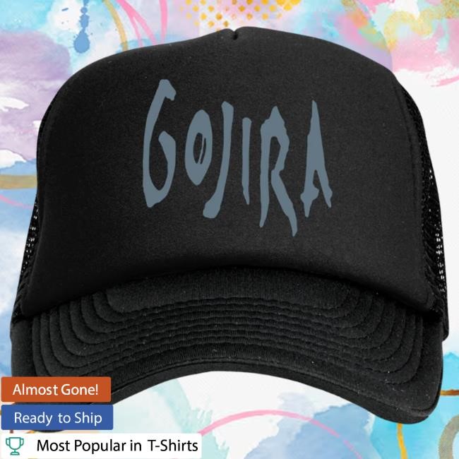 Official Gojira Merch Blue Logo Trucker Hat Black