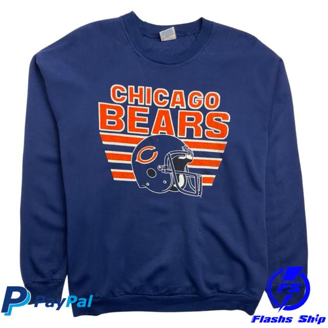 Official Shop Demand Vintage Chicago Bears Long Sleeve Shirt Navy Shopdemand