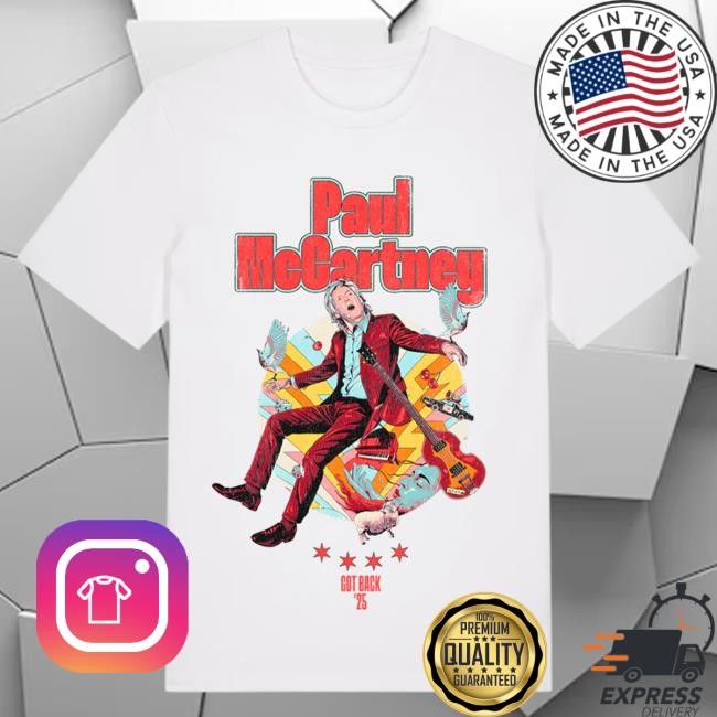 Official Paul Mccartney Got Back 2025 Chicago Event Tshirt