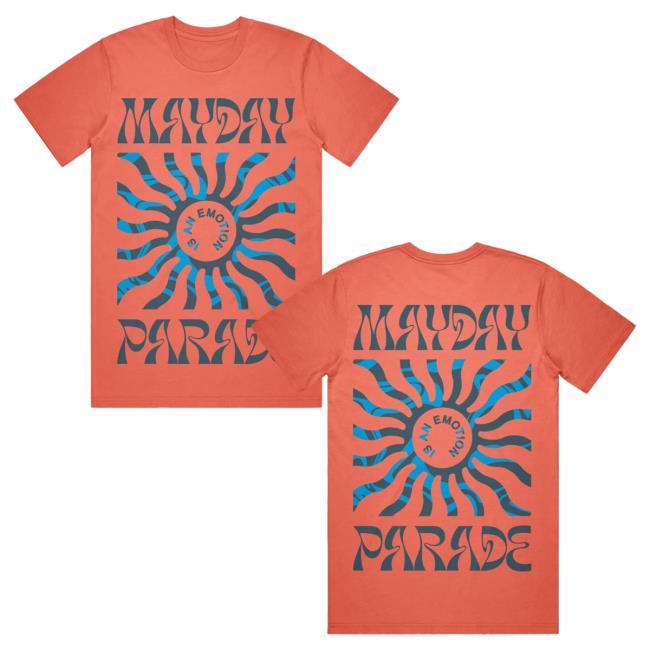 Official Merch Now Mayday Parade Is An Emotion (Sun) Bright Salmon New Shirt MerchNow