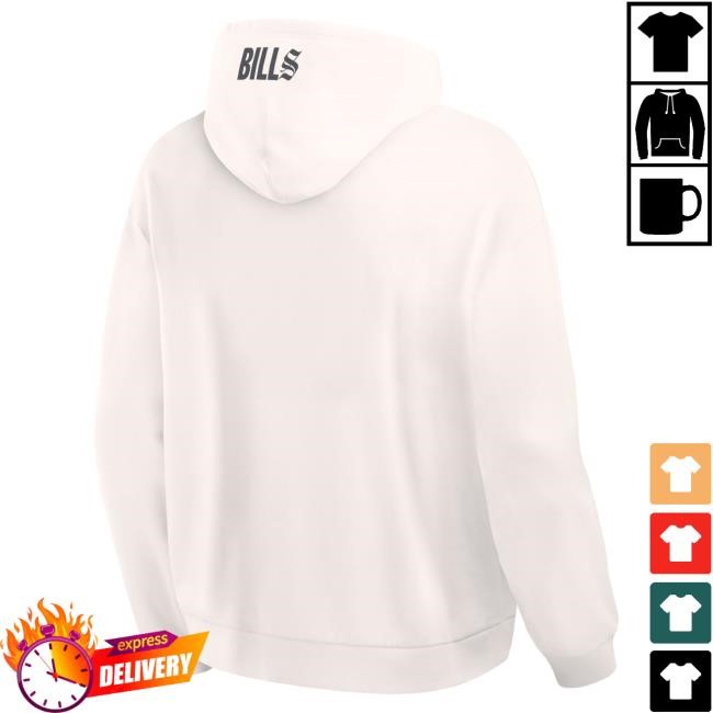 Buffalo Bills Brand Cream Location Cold Weather Hood Night Show Buffalo Bills Fanatics Oversized Fleece
