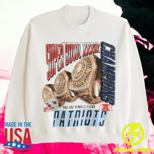 New England Patriots NFL Football Graphic Crew Sweatshirt