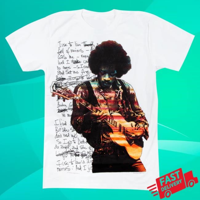 Jimi Hendrix Room Full Of Mirrors White Shirt