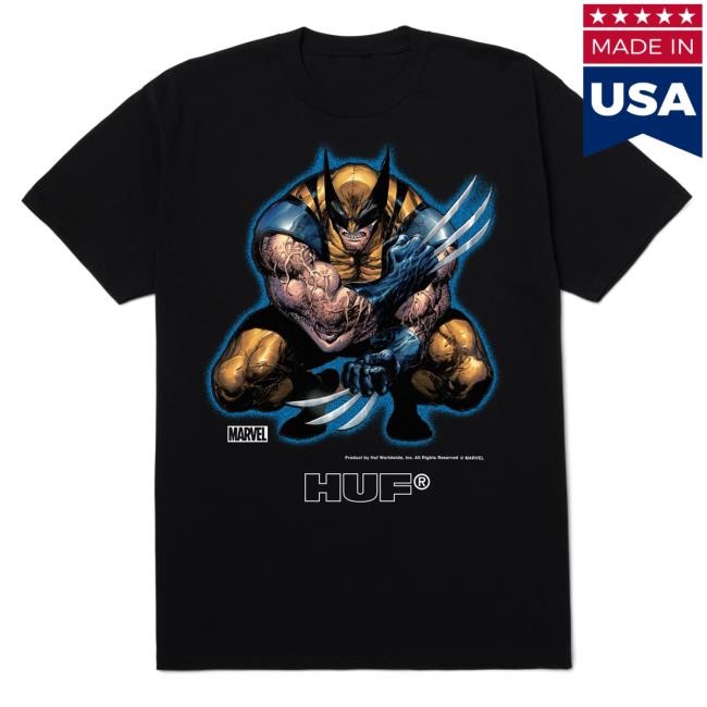 Hufworldwide Huf X Marvel Deadpool Brooding New Tee