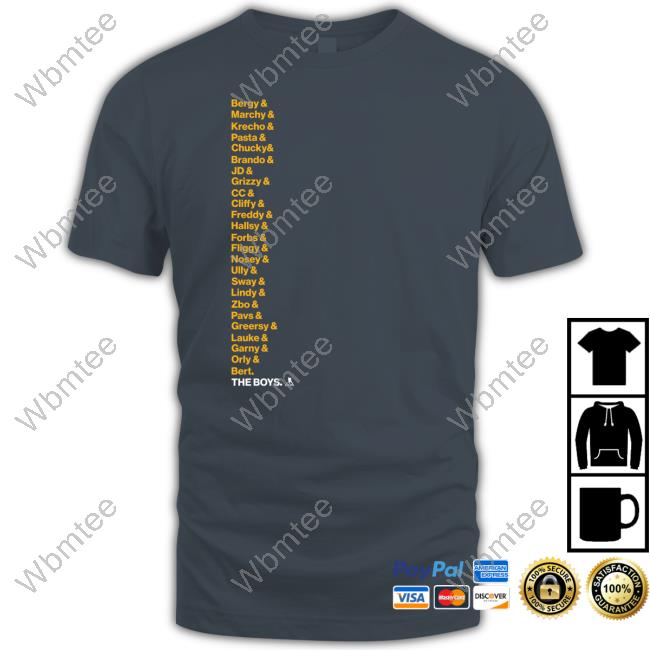 Bruins 2023 The Boys Roster Tee Shirt